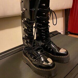 COPY - Dr. Martens 1B60 Max Lace Up Knee High Platform Boots in Black